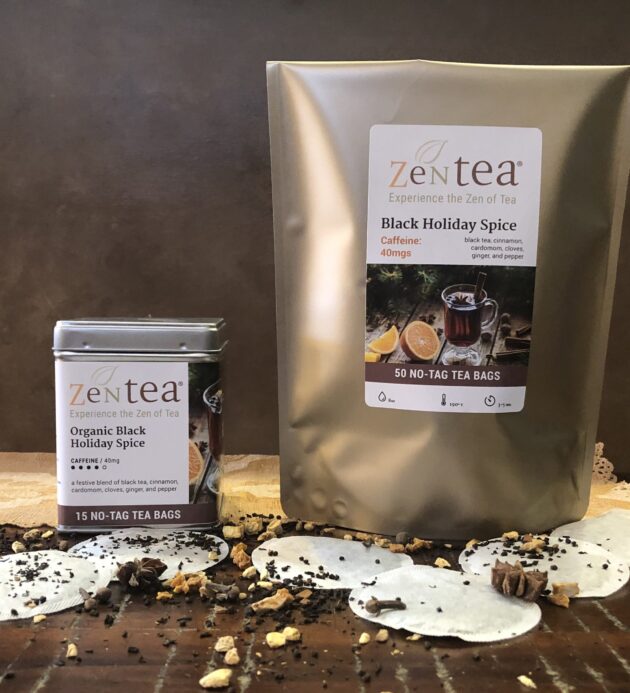 Black Holiday Spice- Organic- Caffeine- Tea Bag