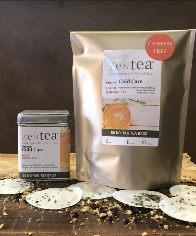 Cold Care- Caffeine Free- Organic- Wellness Blend- Herbal Tea Bag